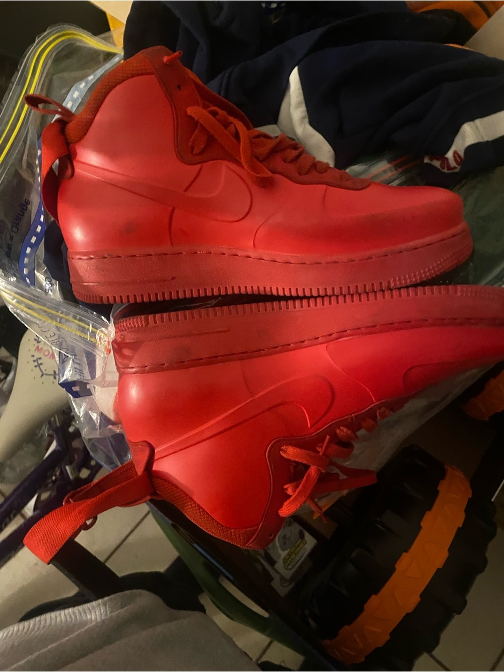 Nike Men's All-Red High-Top Sneakers